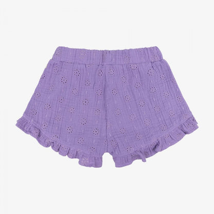 Short ruffle Muslin Broderie | Dahlia Purple