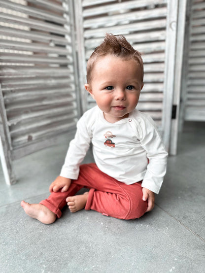BESS jongens broek Diagonal Hot sauce