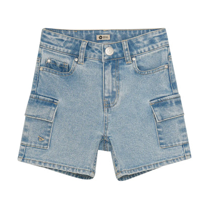 Cargo denim shorts