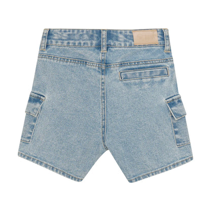 Cargo denim shorts