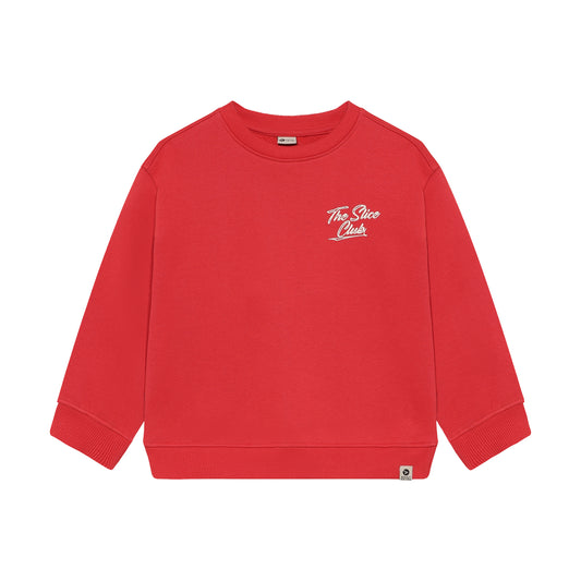 Daily7 Oversized Sweater Slice Club Rood - voorkant