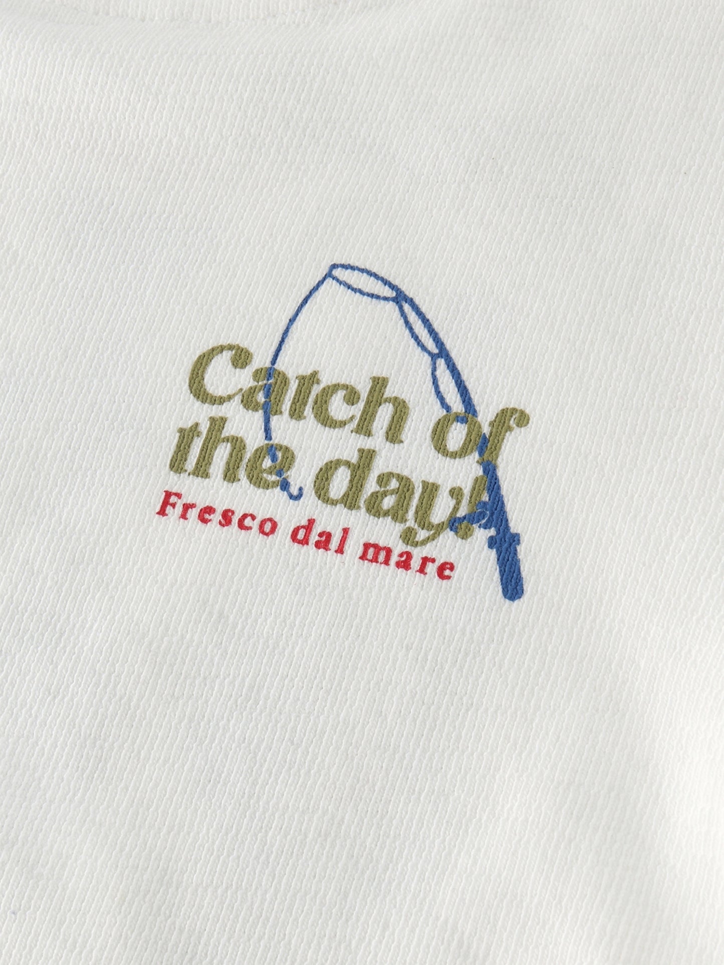 Daily7 Longsleeve Backprint Catch Of The Day Wit - detail