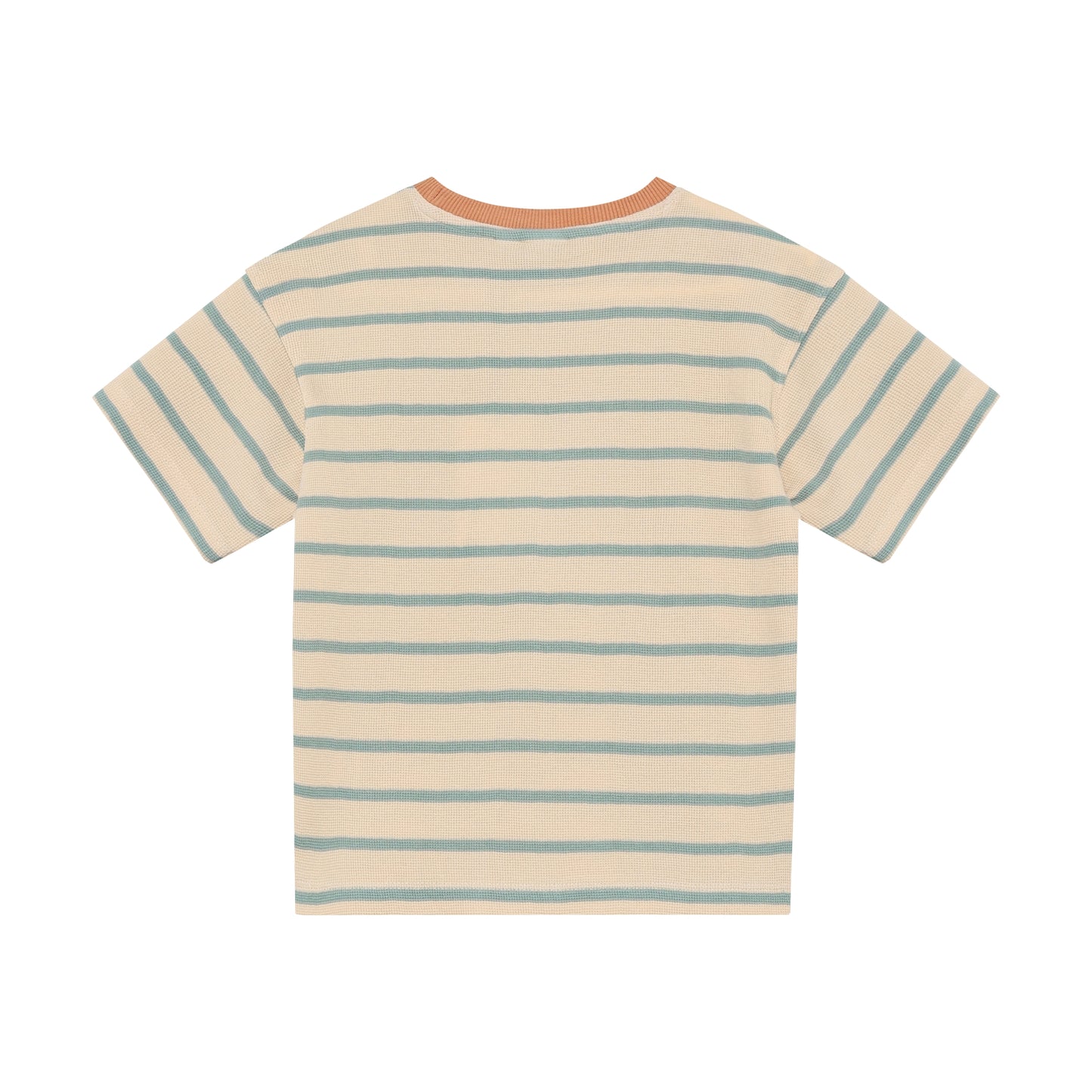 Daily Seven Oversized T-shirt Stripe - Lichtblauw Gestreept - achterkant