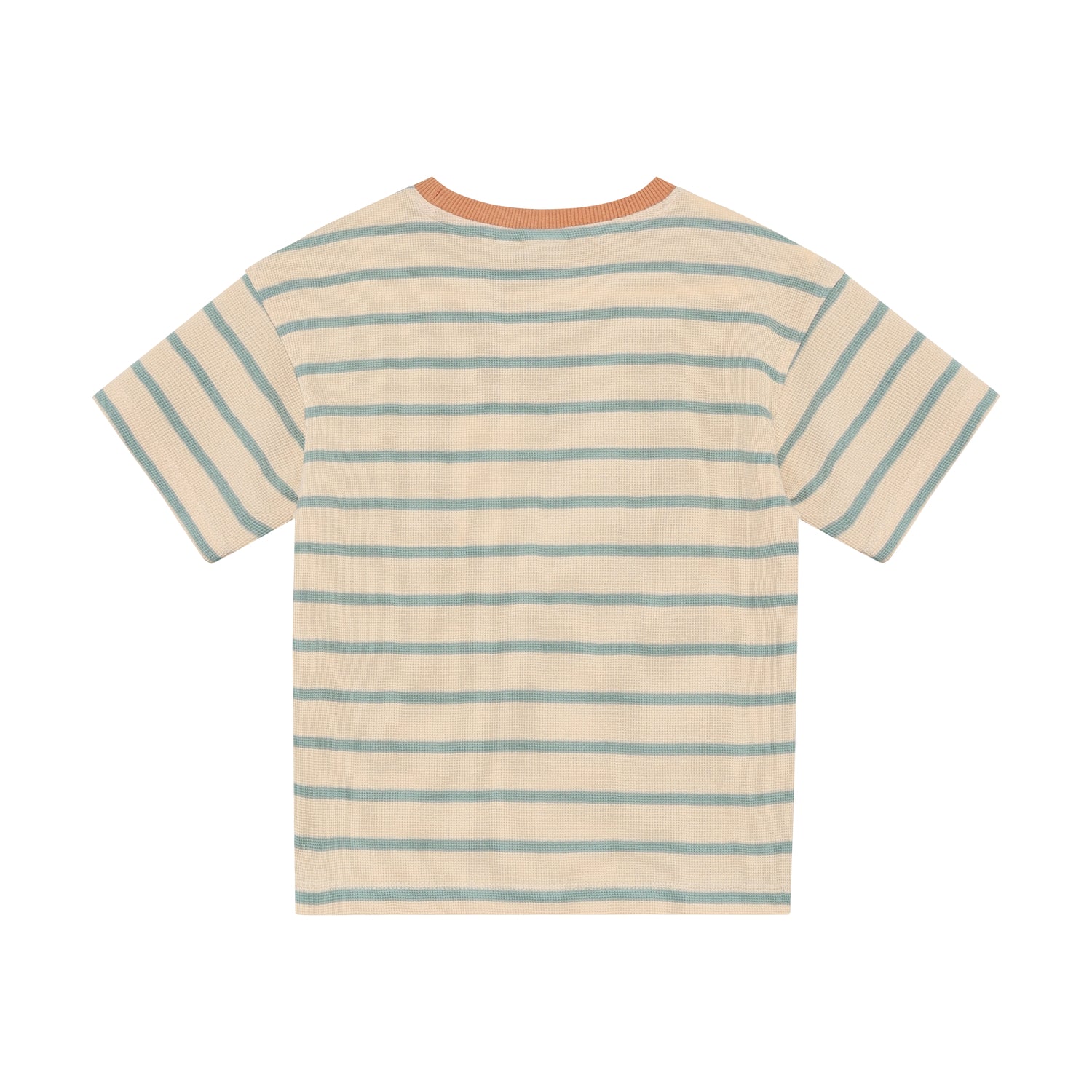 Daily Seven Oversized T-shirt Stripe - Lichtblauw Gestreept - achterkant