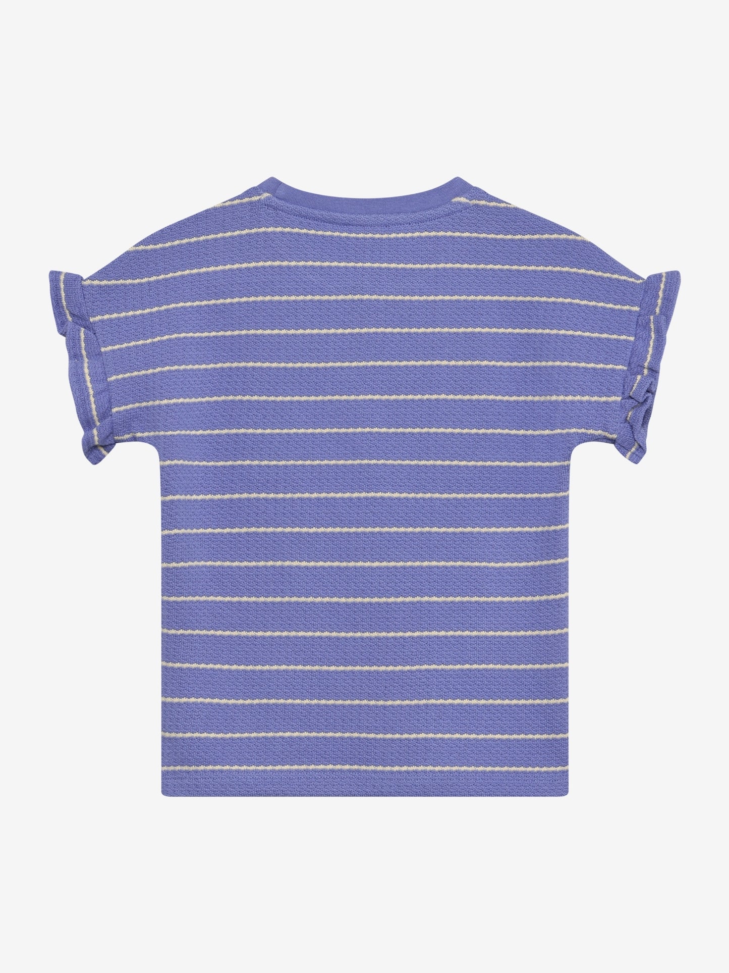 Daily7 T-shirt Striped Lolite Paars T-shirt - achterkant