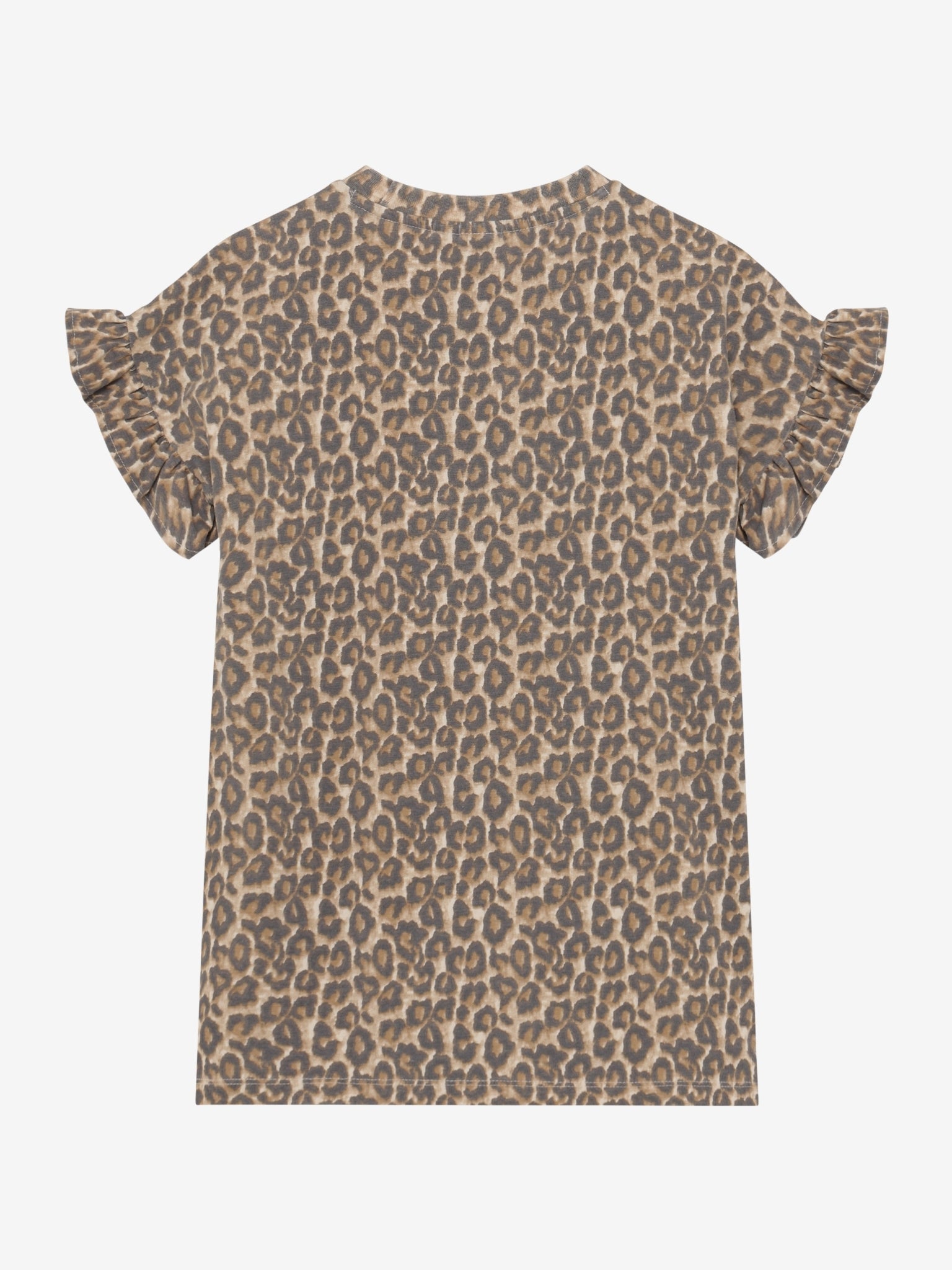 Daily7 T-shirt Dress Sandshell Leopard  - achterkant