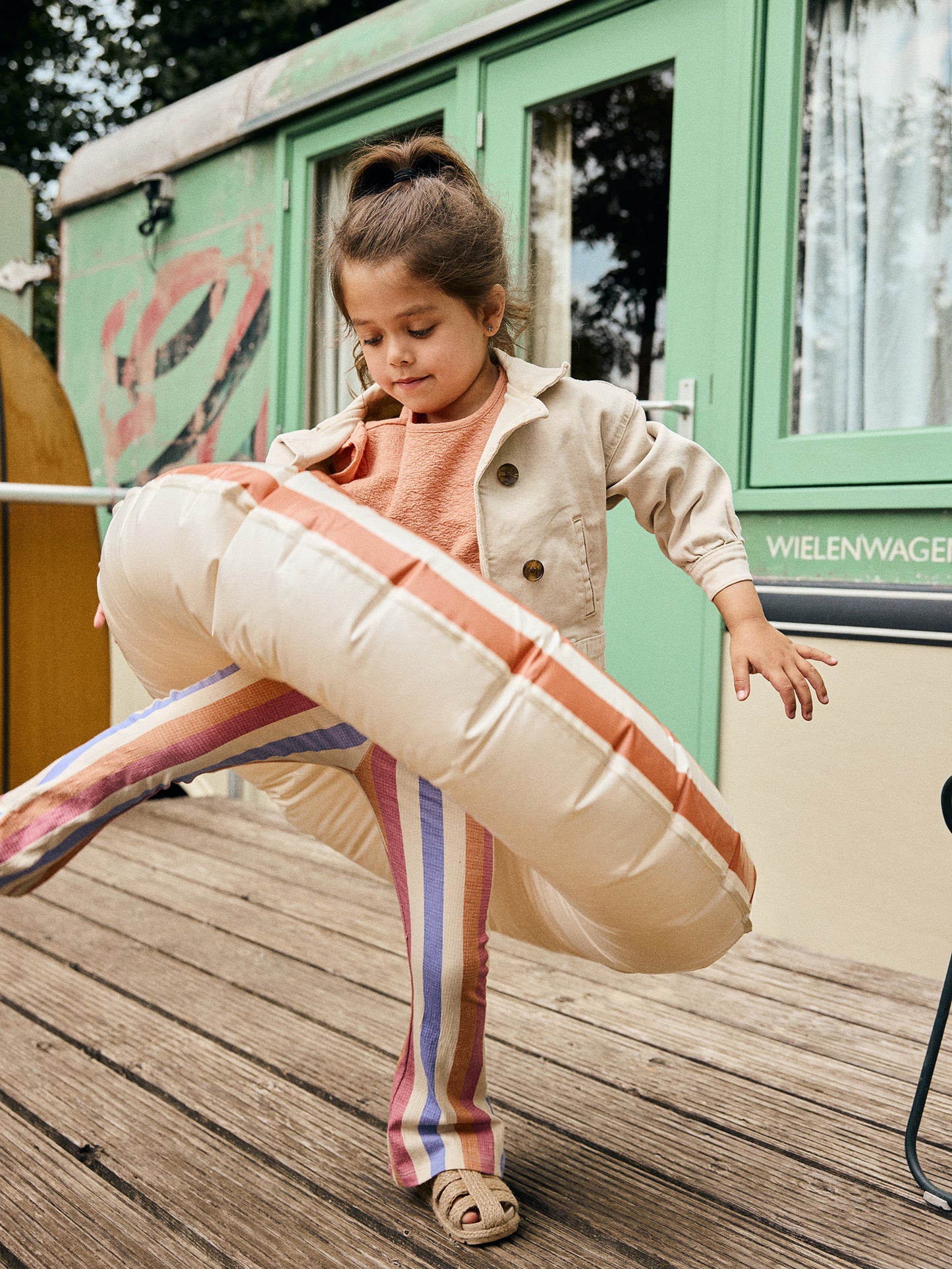 Daily Seven Twill Jasje Beige - Meisjes kort vestje