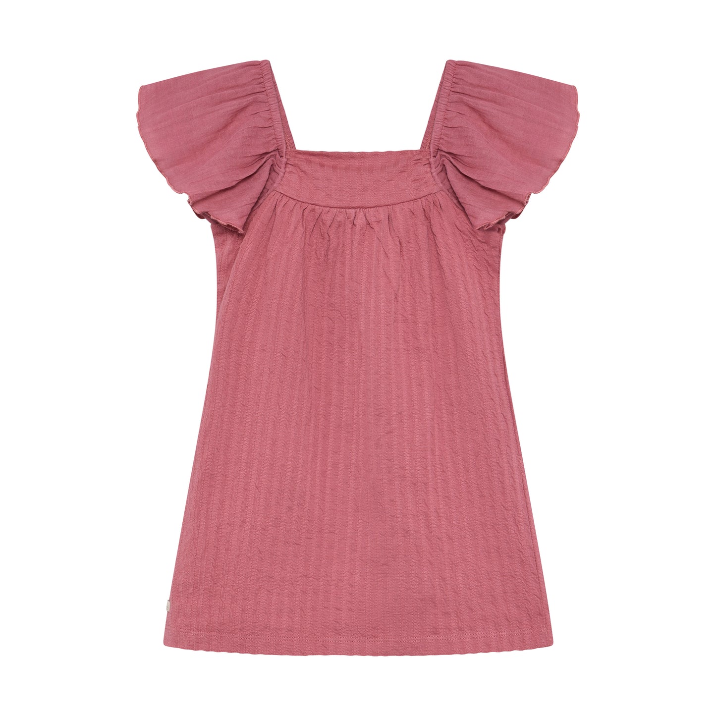 Daily Seven Jurk Wide Sleeve - Roze - achterkant