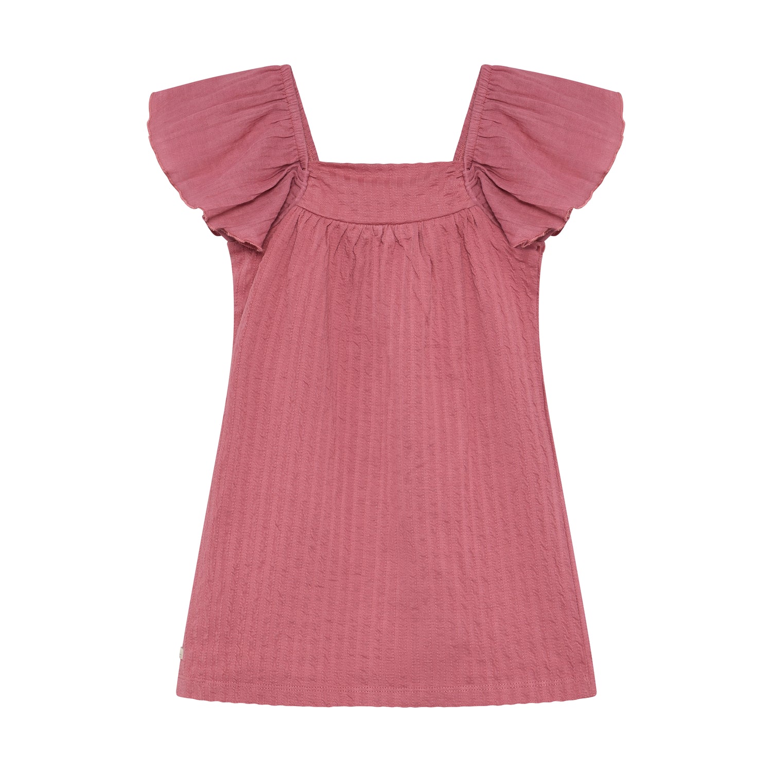 Daily Seven Jurk Wide Sleeve - Roze - achterkant