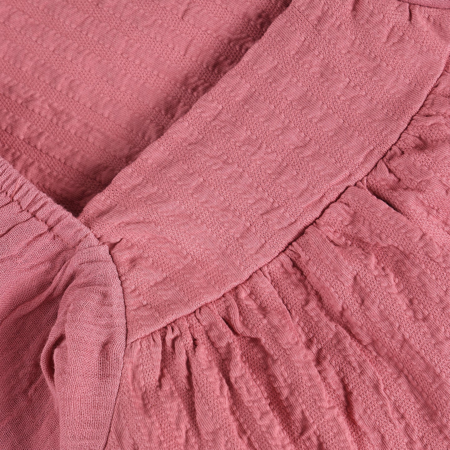 Daily Seven Jurk Wide Sleeve - Roze - detail