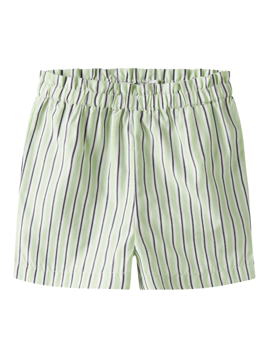 Name It Patina Green Short – Gestreepte Meisjes Short - voorkant
