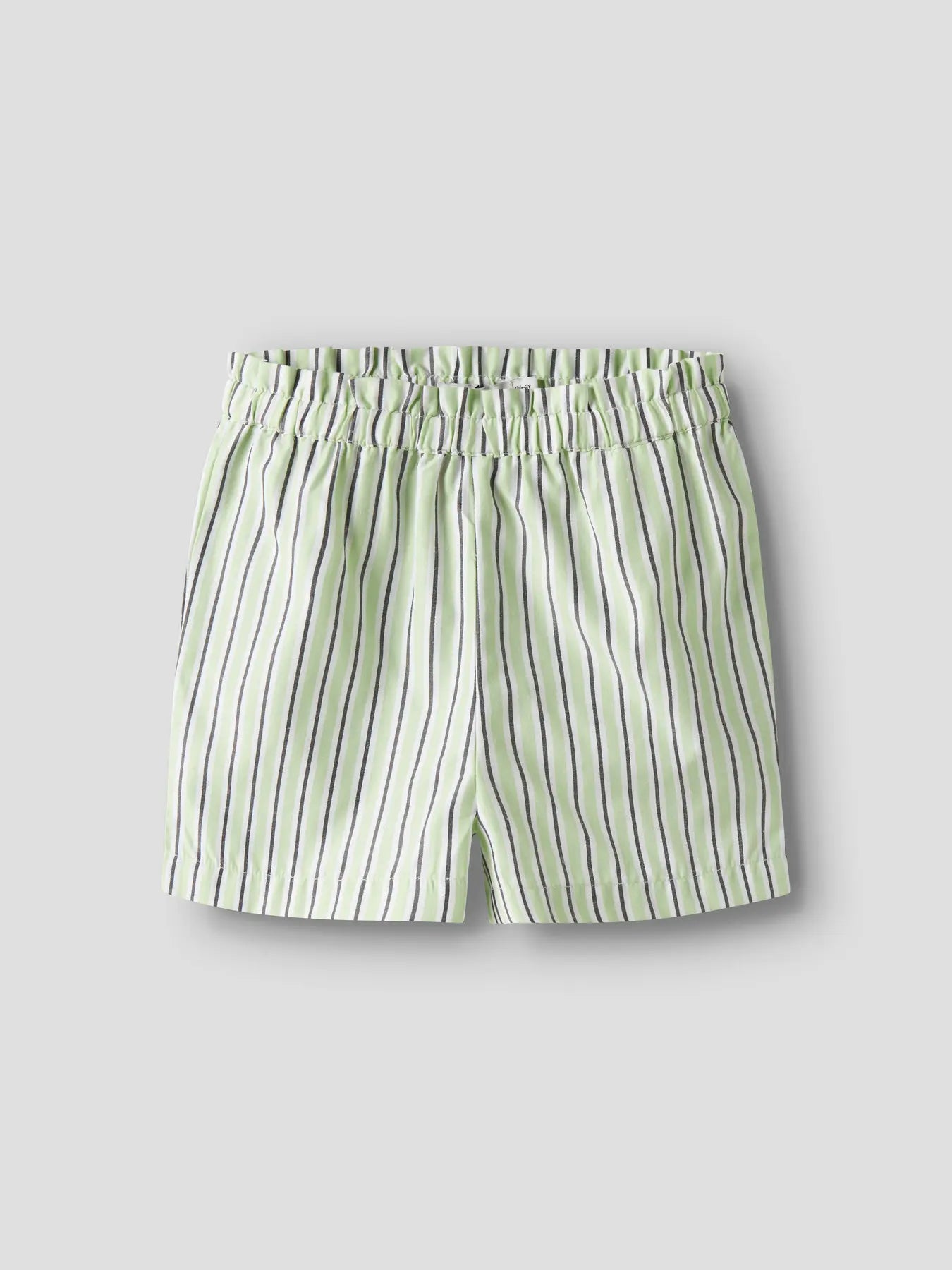 Name It Patina Green Short – Gestreepte Meisjes Short - voorkant