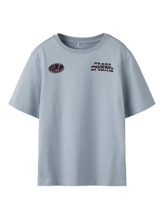 NAME IT T-shirt DEFUS - Jongens chase dreams Blue Fog