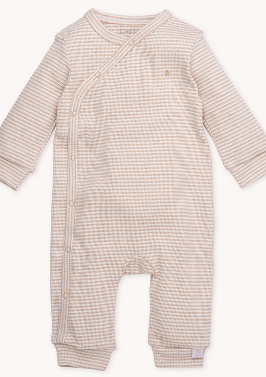 Bess Basis NOOS Suit Striped Pinstripe Sand