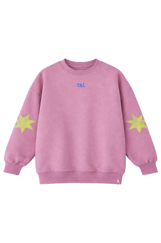 THE NEW CHAPTER roze sweater voor kinderen met ster detail - voorkant