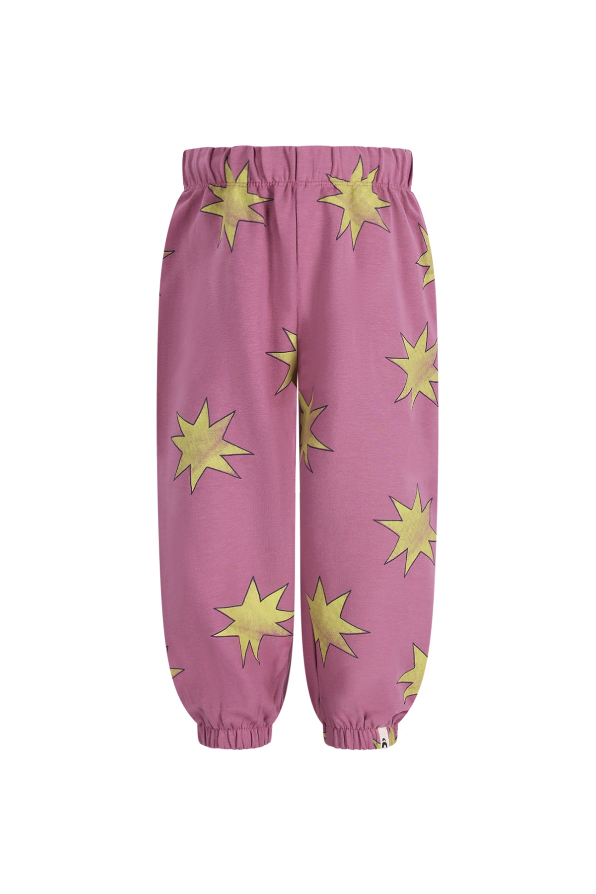 THE NEW CHAPTER roze broek voor kinderen met all-over sterrenprint - voorkant