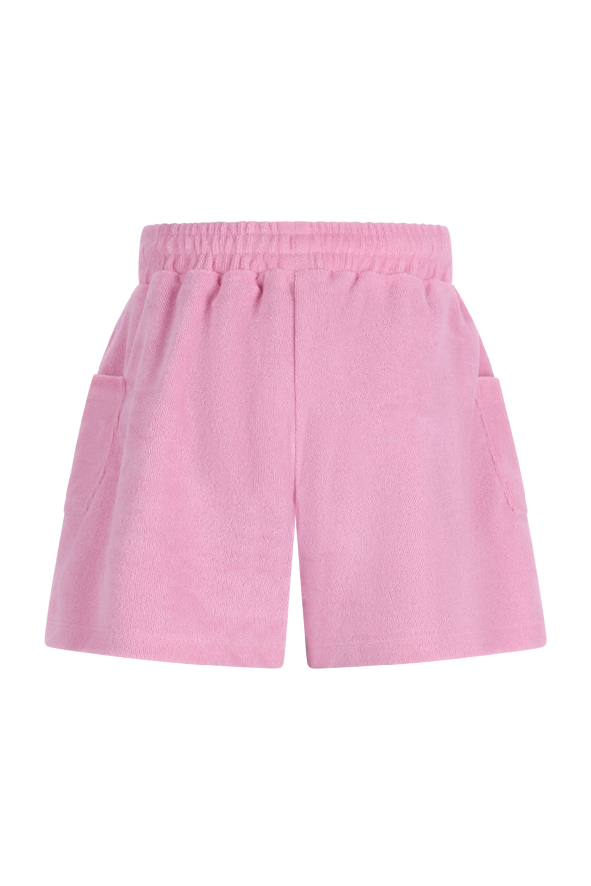 The New Chapter Yentl short roze badstof - achterkant en styling