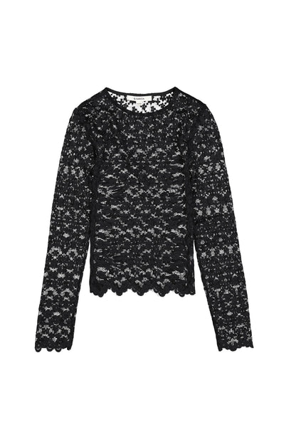 Black lace shirt Garcia