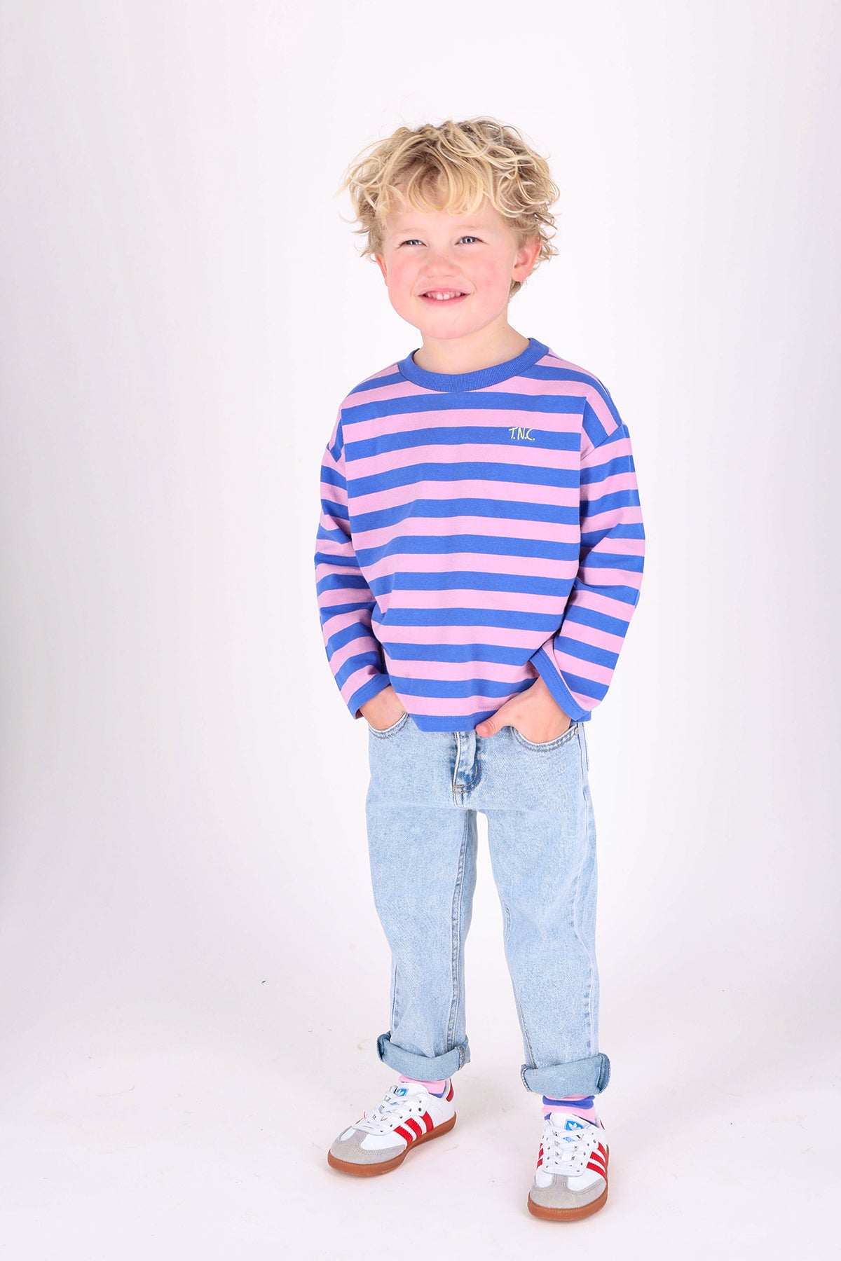 THE NEW CHAPTER denim broek jongens - zijkant styling