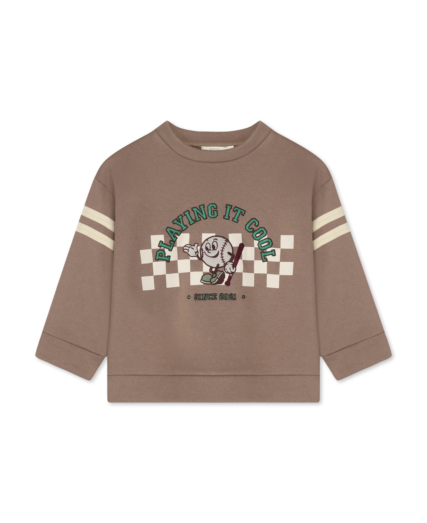 Sweater Alvin van Fliink met baseball - voorkant