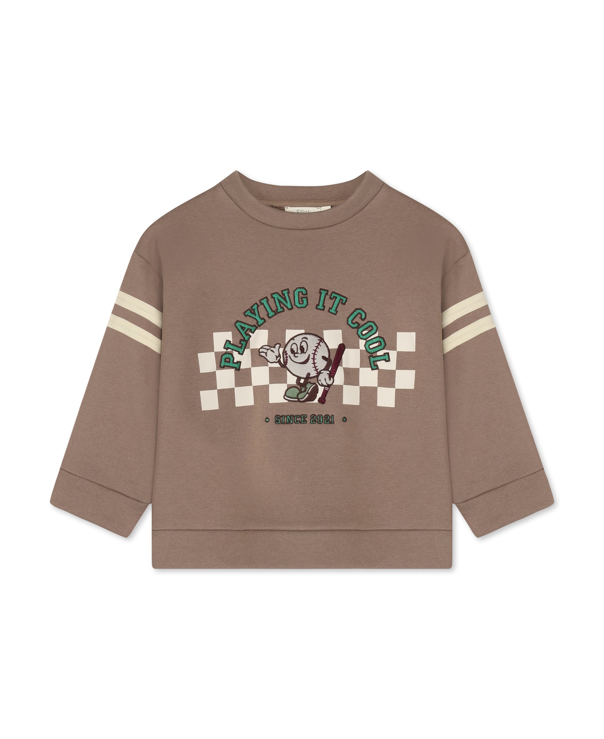Sweater Alvin van Fliink met baseball - voorkant