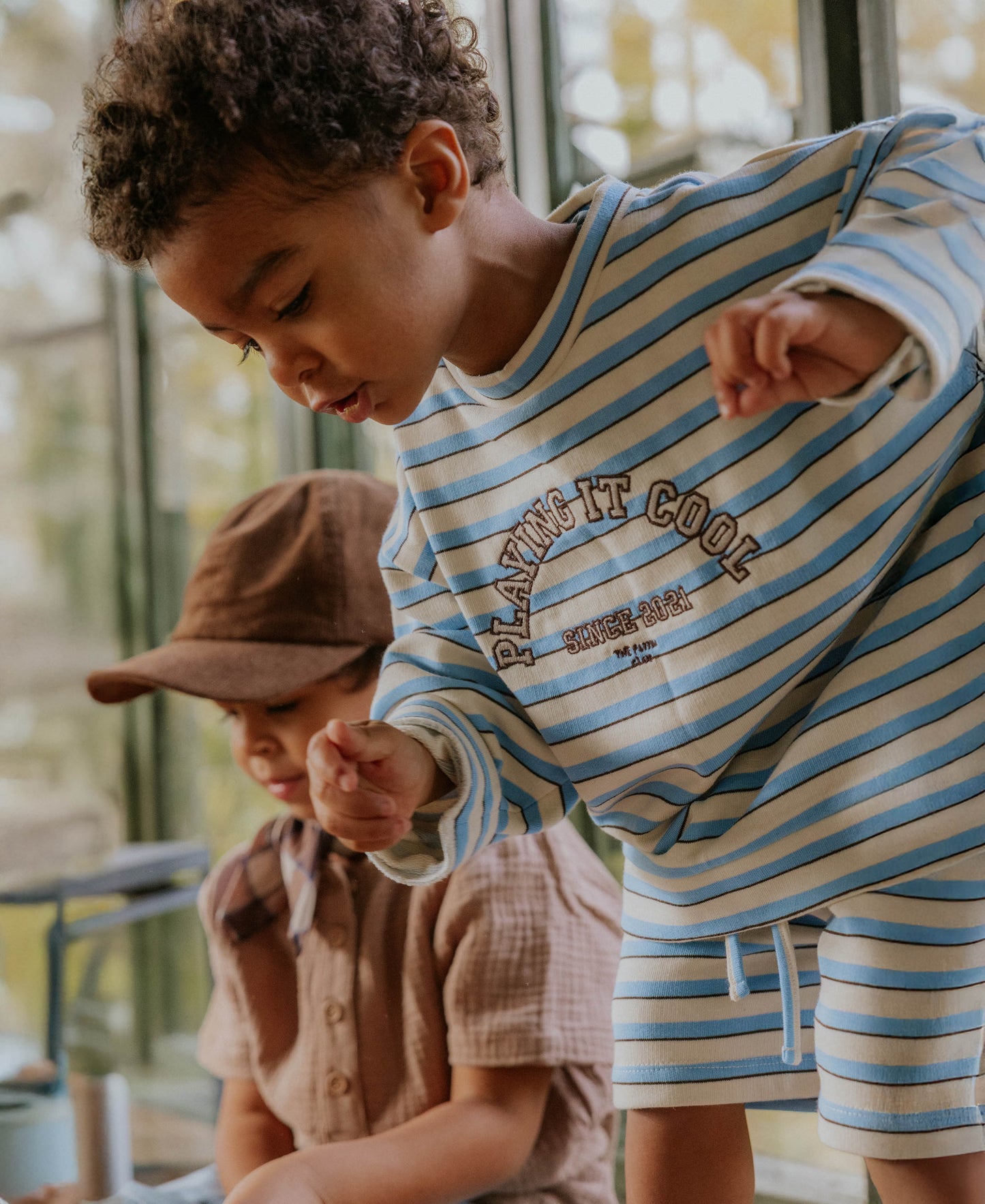 Fliink Alvin Stripe Longsleeve – Blauw | Jongens 92–122