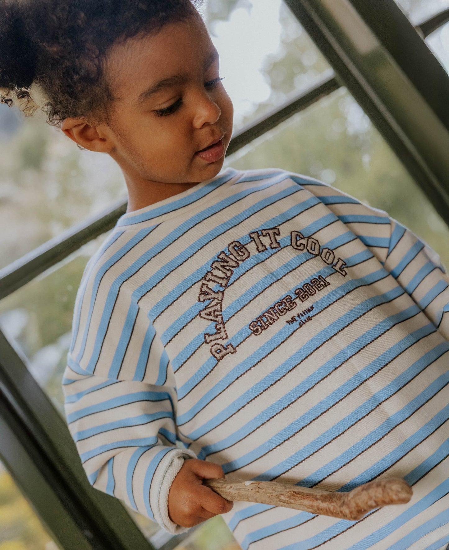Fliink Alvin Stripe Longsleeve – Blauw | Jongens 92–122