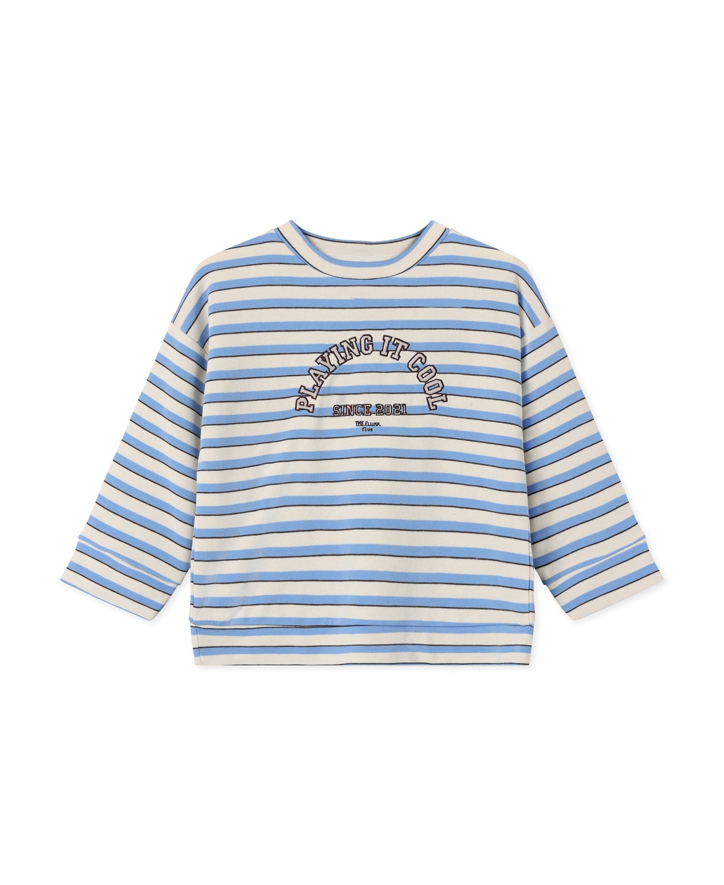 Fliink Alvin Stripe Longsleeve – Blauw | Jongens 92–122