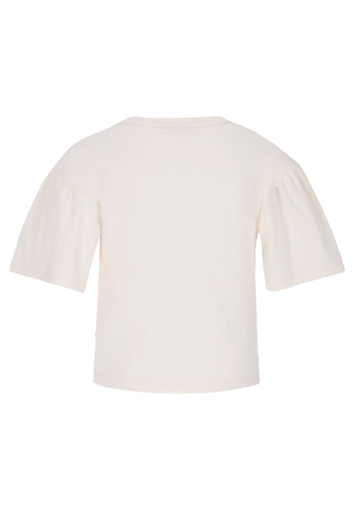 Like Flo Estelle T-shirt off-white achterkant met ruffle mouwen