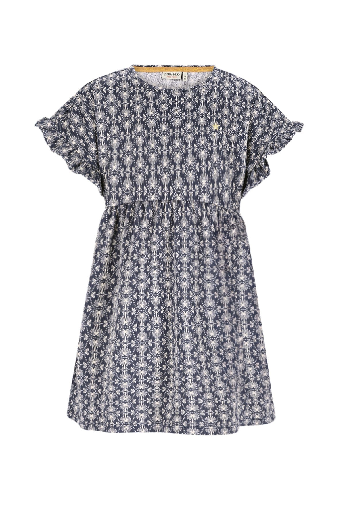LIKE FLO Maja meisjesjurk met vrolijke all-over print - voorkant
