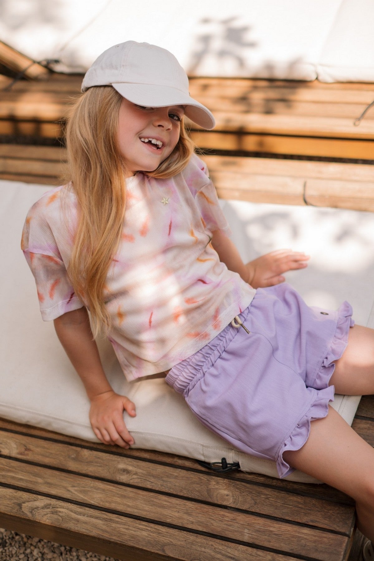 LIKE FLO mesh t-shirt koraal roze kleur - meisjes tienerkleding