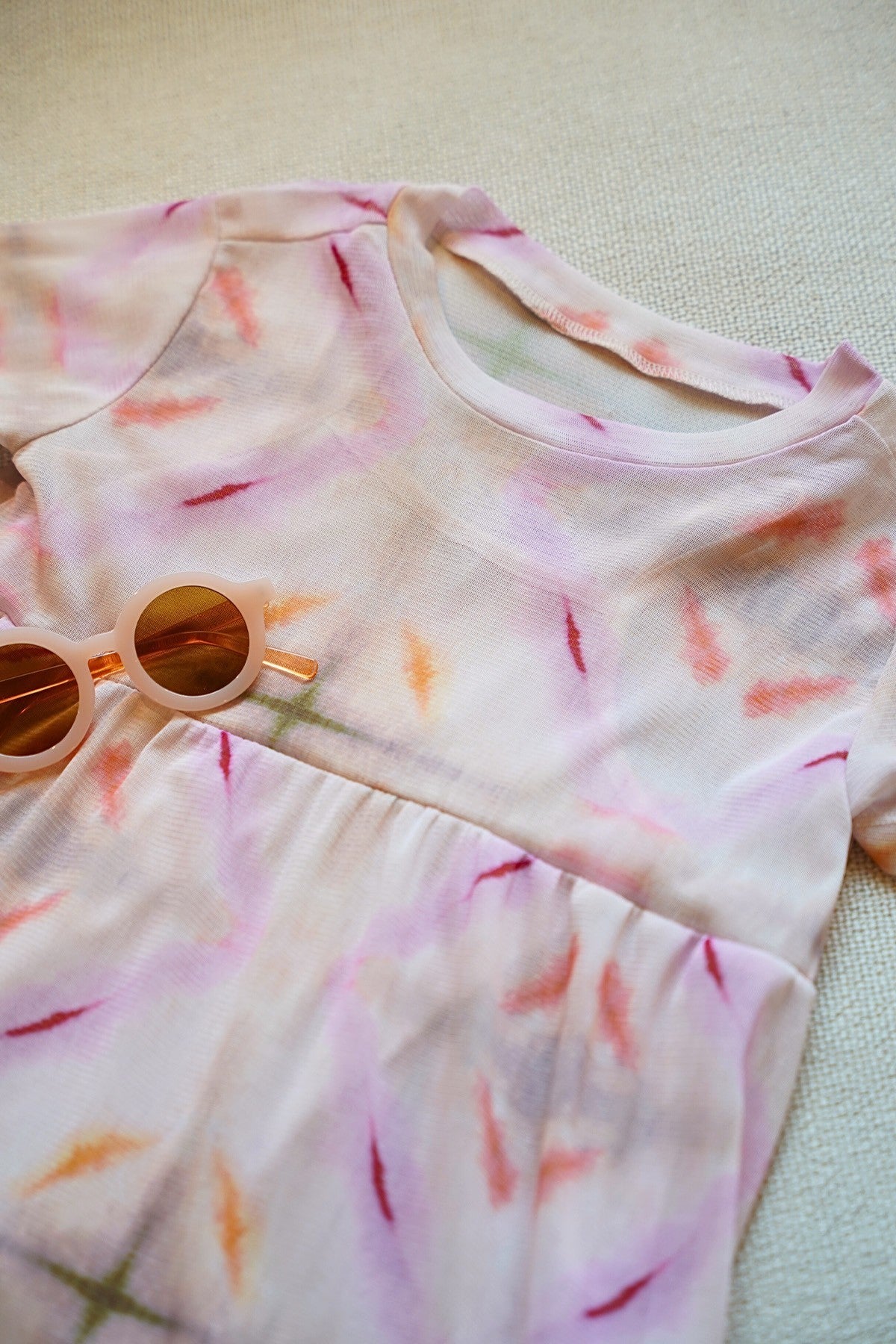 LIKE FLO mesh jurk meisjes - detail mesh stof en afwerking