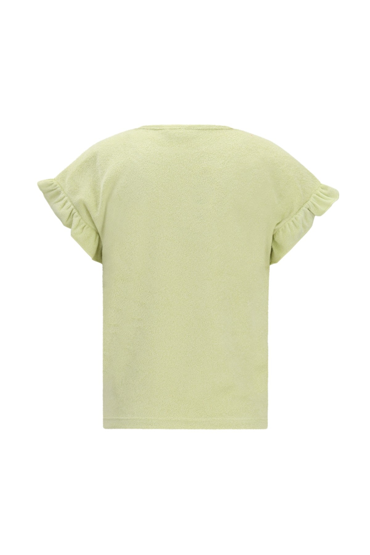 Like Flo Badstof T-shirt met Ruffle - Groen - achterkant