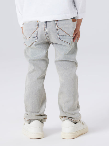 RYAN jogger jeans achterkant met zakken en elastische enkels