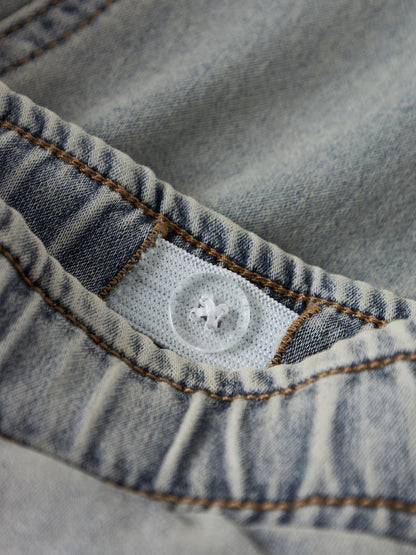 Close-up van elastische taille en band RYAN jogger jeans