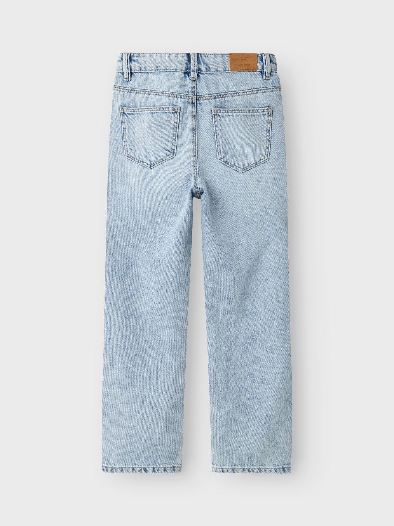 STRAIGHT JEANS LIGHT BLUE BLEACHED