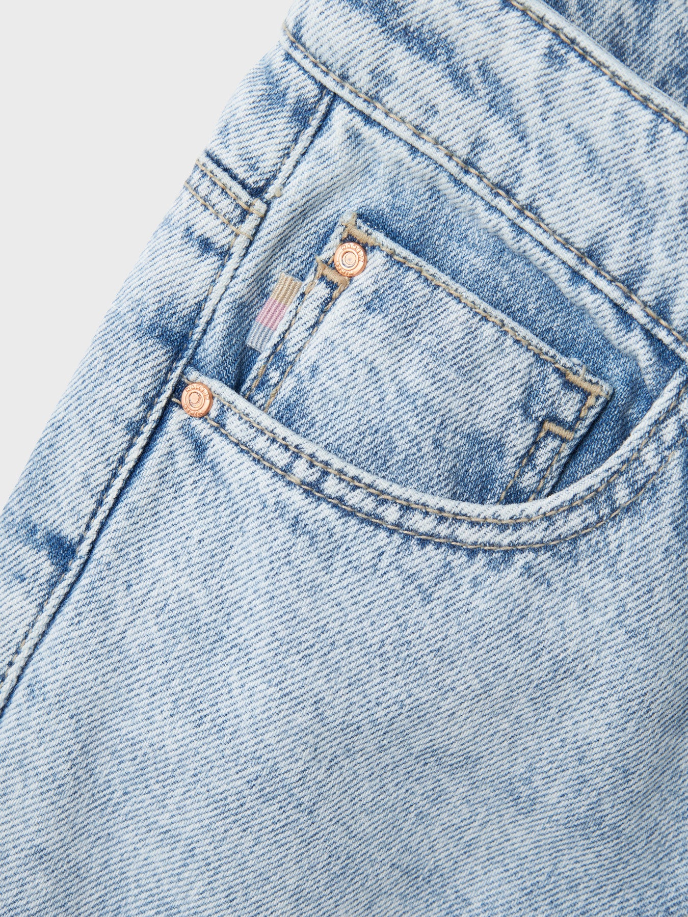 STRAIGHT JEANS LIGHT BLUE BLEACHED
