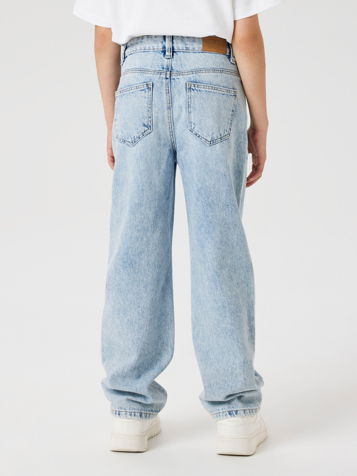 STRAIGHT JEANS LIGHT BLUE BLEACHED