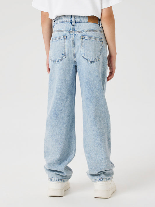 STRAIGHT JEANS LIGHT BLUE BLEACHED
