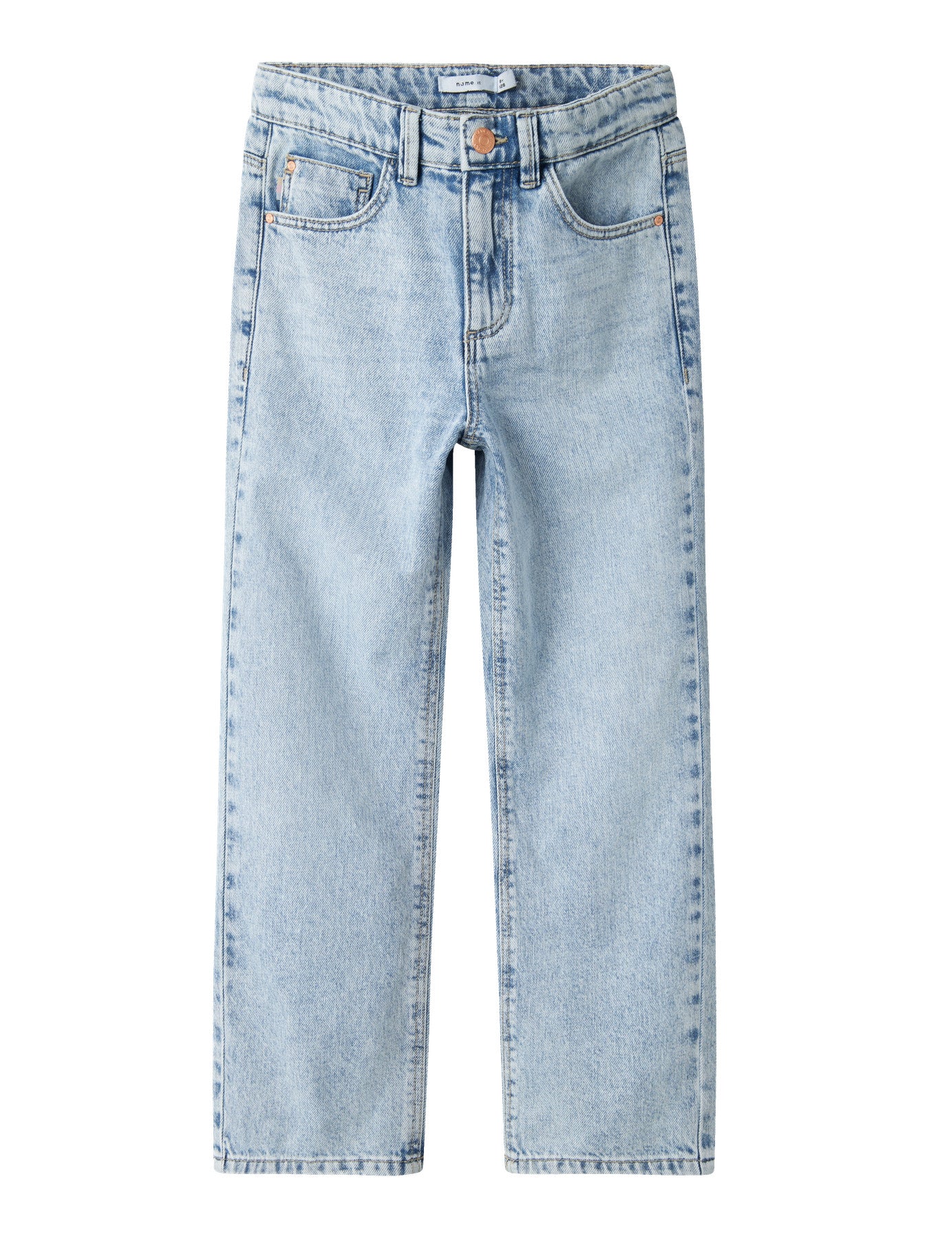 STRAIGHT JEANS LIGHT BLUE BLEACHED