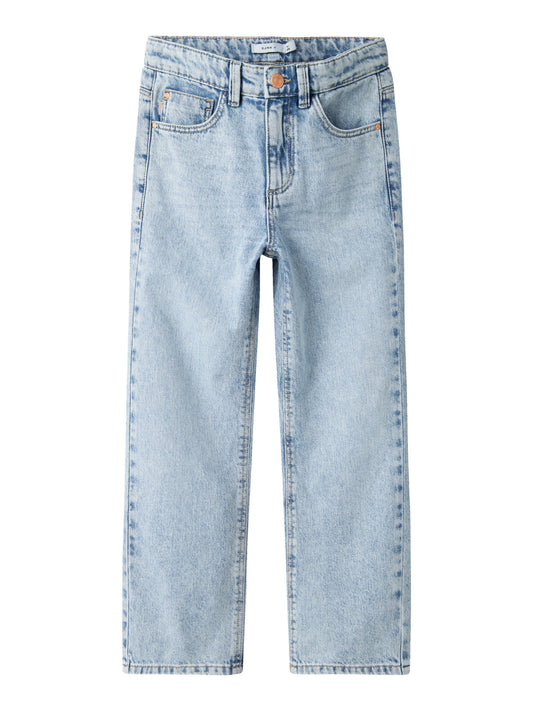 STRAIGHT JEANS LIGHT BLUE BLEACHED