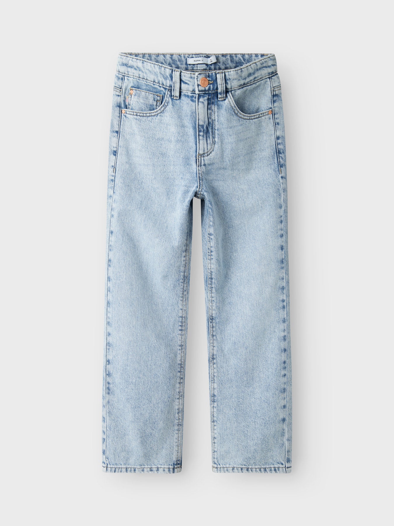 STRAIGHT JEANS LIGHT BLUE BLEACHED
