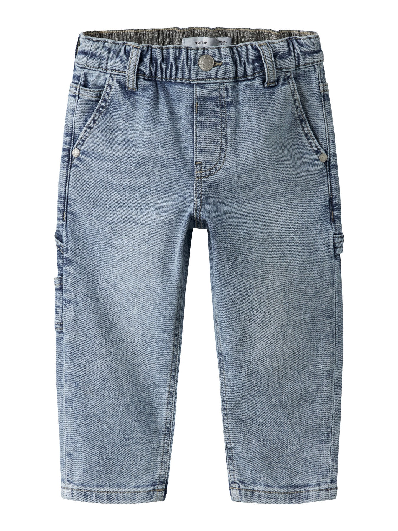 NAME IT Ben tapered carpenter jeans light blue jongens - vooraanzicht