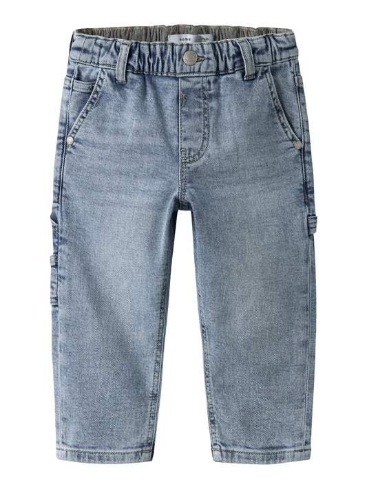 NAME IT Ben tapered carpenter jeans light blue jongens - vooraanzicht