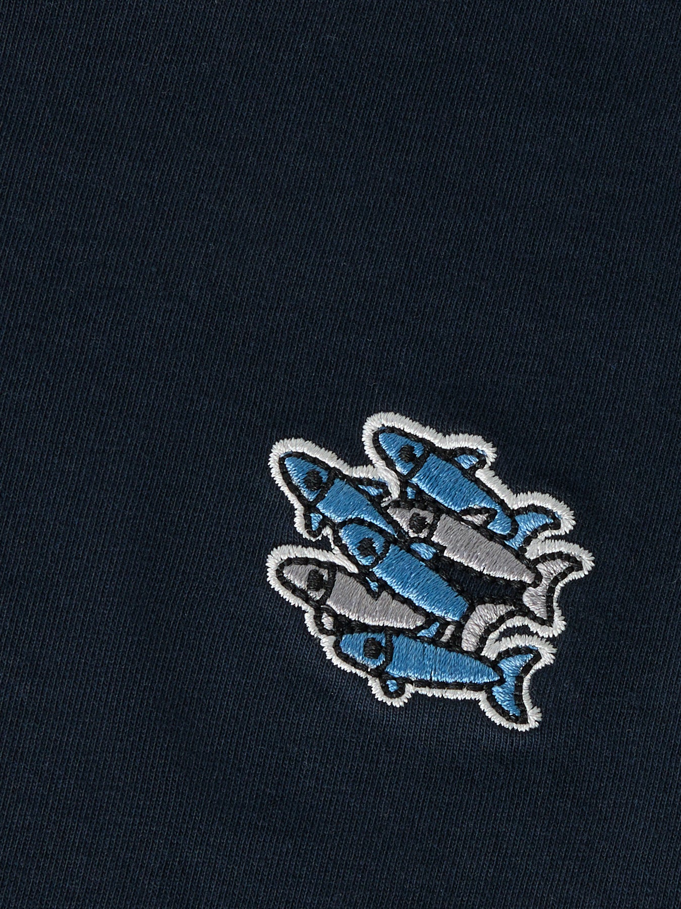 NAME IT T-shirt Salute met Visjes Print - Blauw - detail visjes