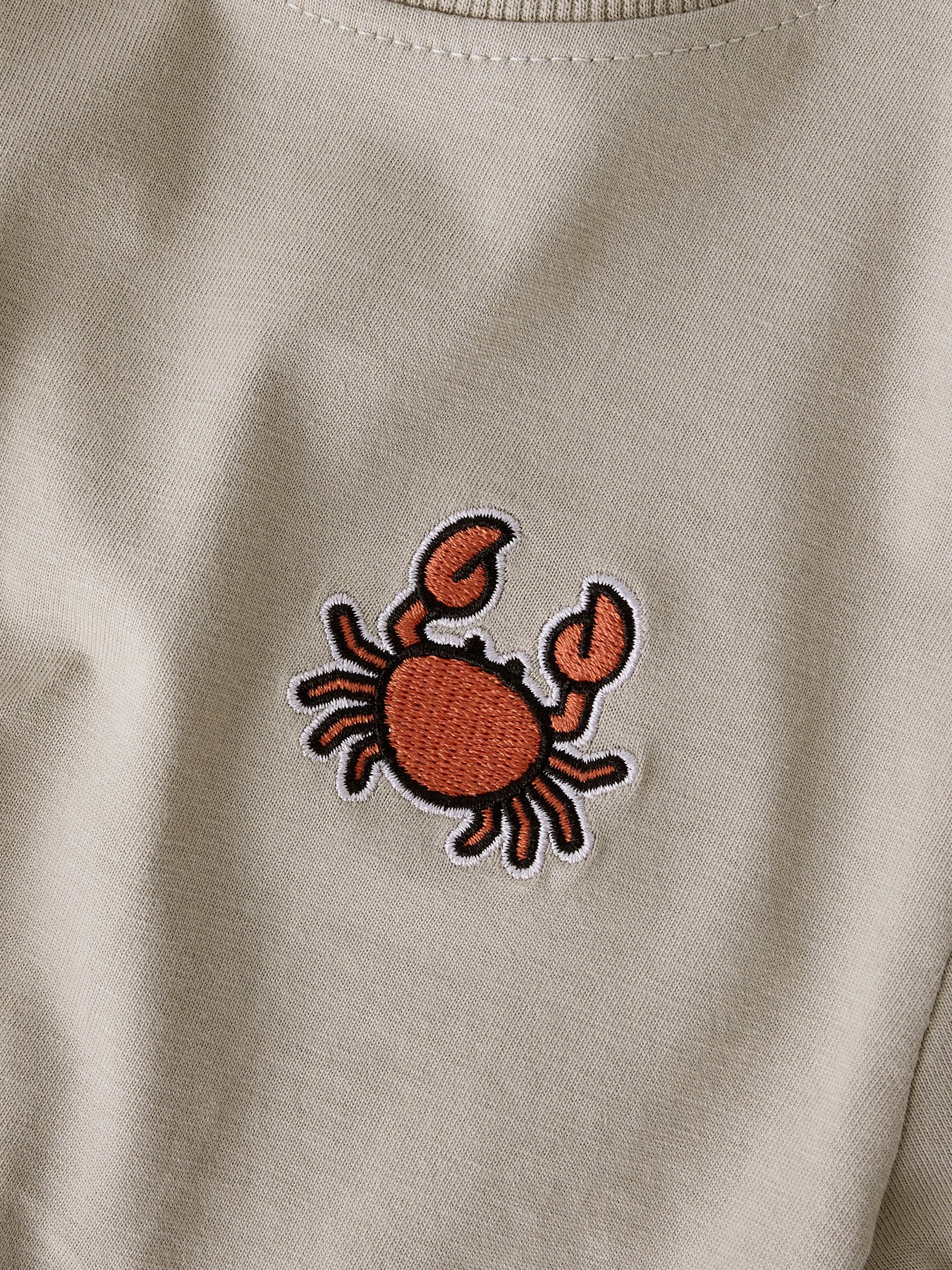 NAME IT T-shirt krab Print - aluminium diertjes