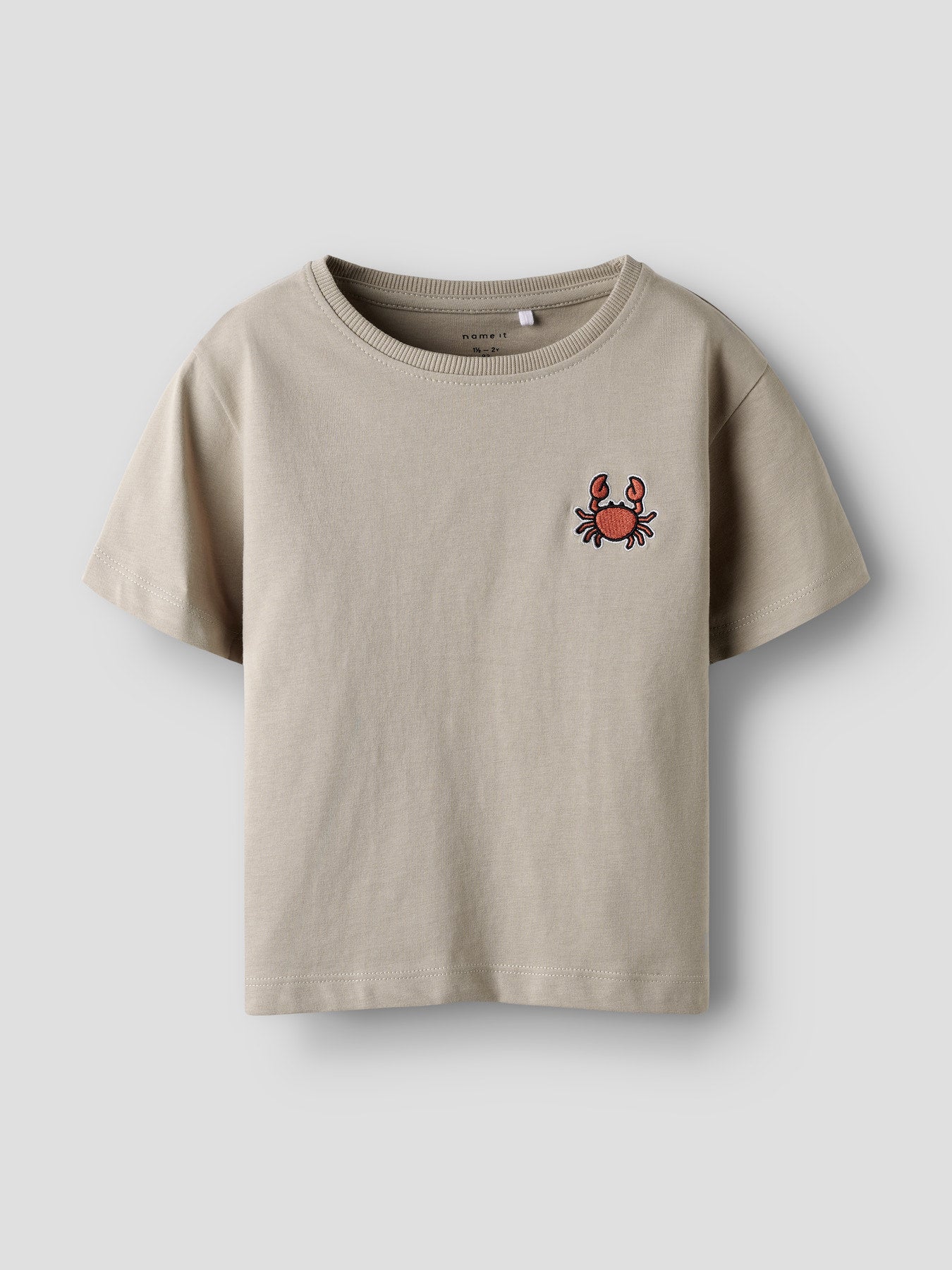 NAME IT T-shirt krab Print - aluminium diertjes