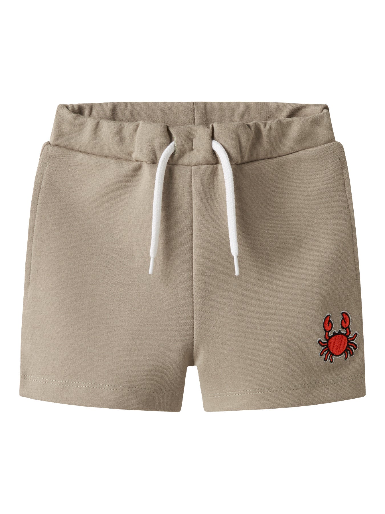 NAME IT Sweat Short met krab Print - Beige diertjes