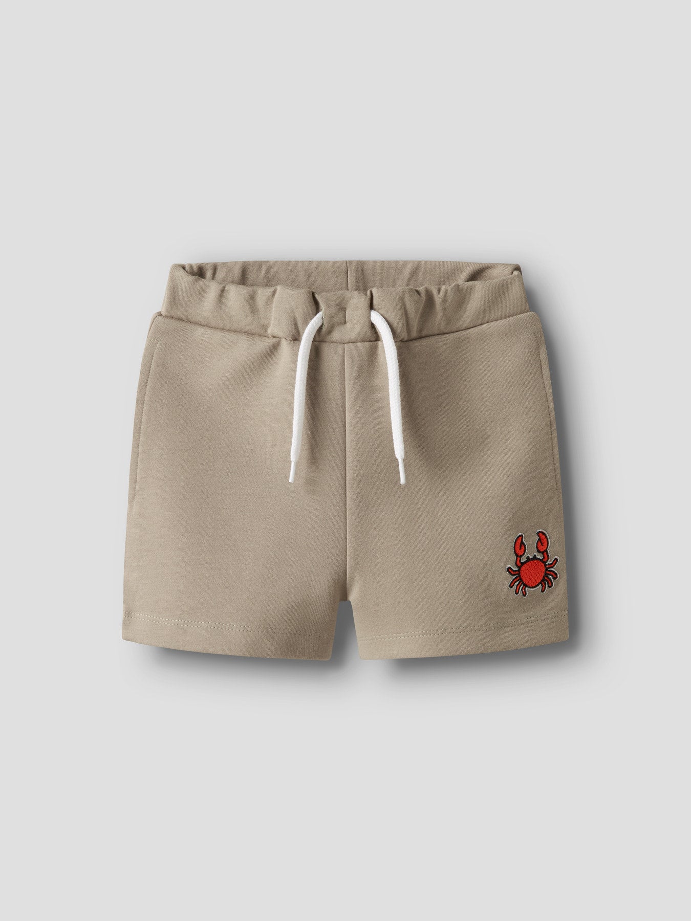 NAME IT Sweat Short met krab Print - Beige diertjes