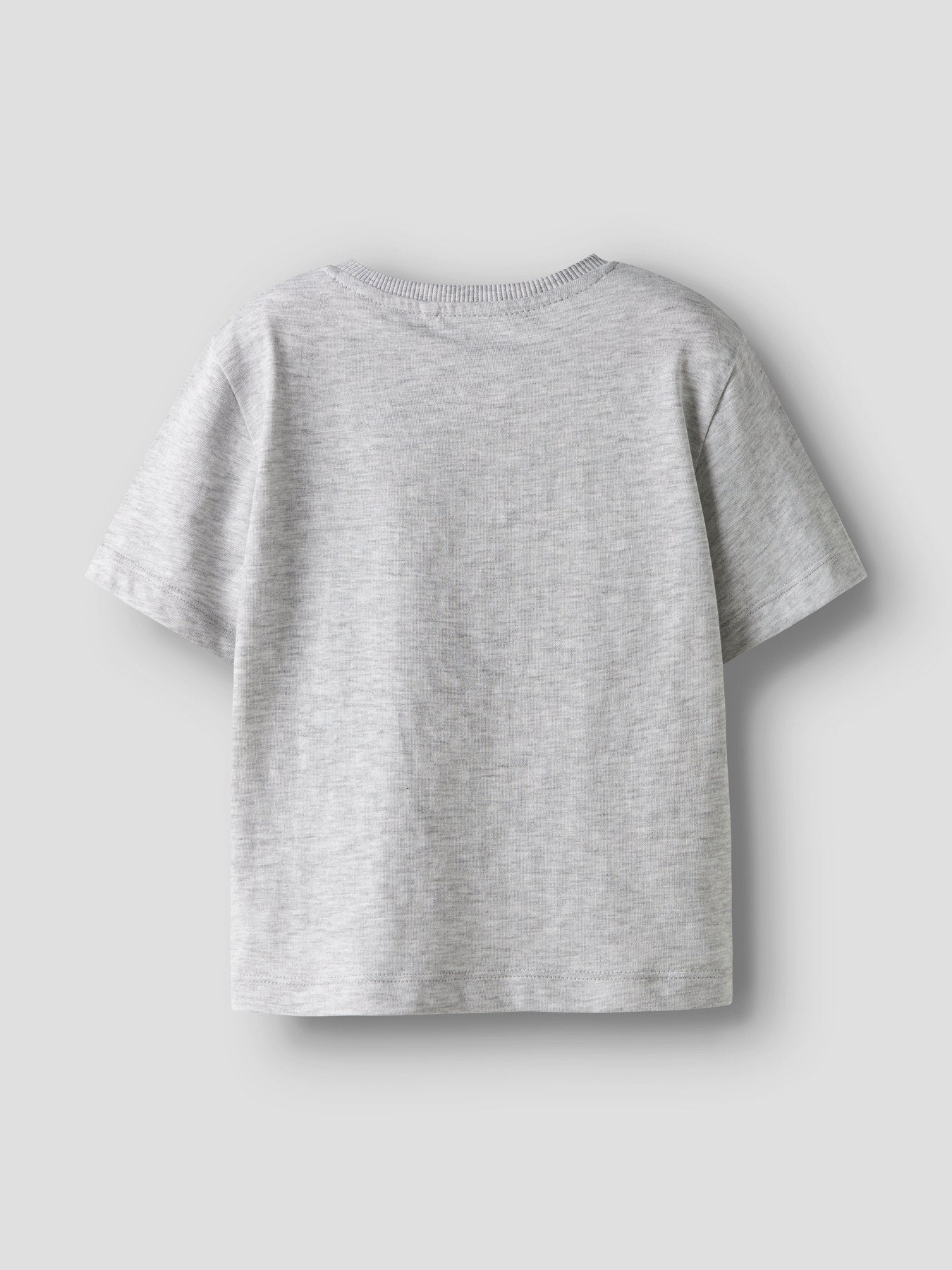 NAME IT T-shirt BELLINA Grey Melange - Meisjes Glitter Regenboog - achterkant